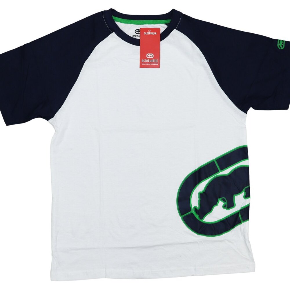 Ecko Short Sleeve Crew Neck Oversized Rhino Raglan Style Men's Sleep T-Shirt NWT